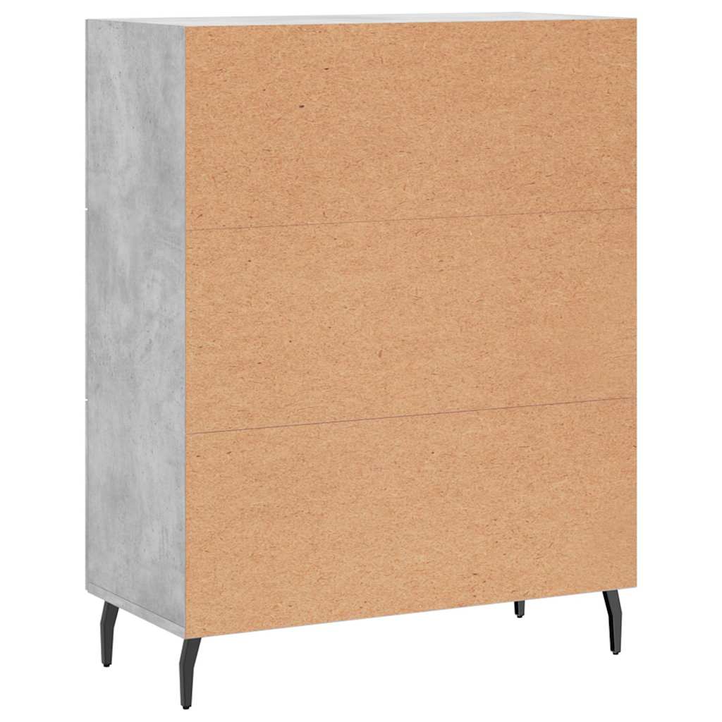 vidaXL Ντουλάπι Γκρι Σκυροδέματος 69,5x34x90 εκ. Επεξεργασμένο Ξύλο