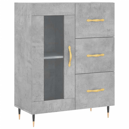 vidaXL Ντουλάπι Γκρι Σκυροδέματος 69,5x34x90 εκ. Επεξεργασμένο Ξύλο