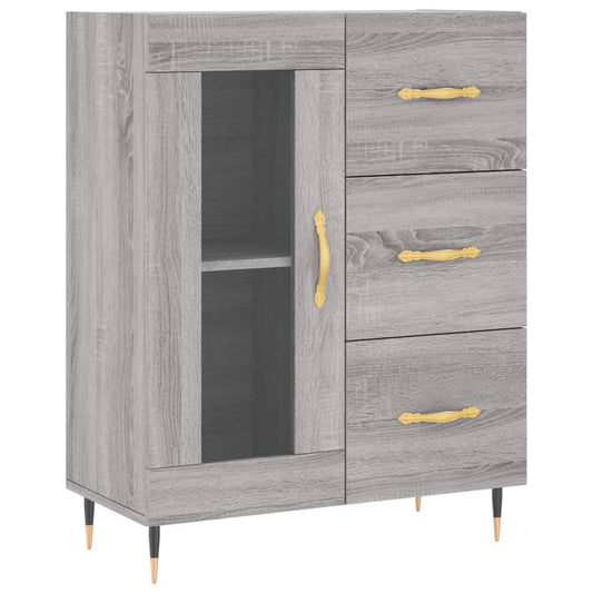 vidaXL Ντουλάπι Γκρι Sonoma 69,5 x 34 x 90 εκ. από Επεξεργασμένο Ξύλο