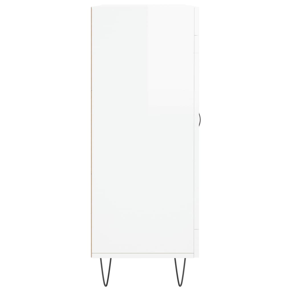 vidaXL Ντουλάπι Γυαλιστερό Λευκό 69,5x34x90 εκ. Επεξεργασμένο Ξύλο