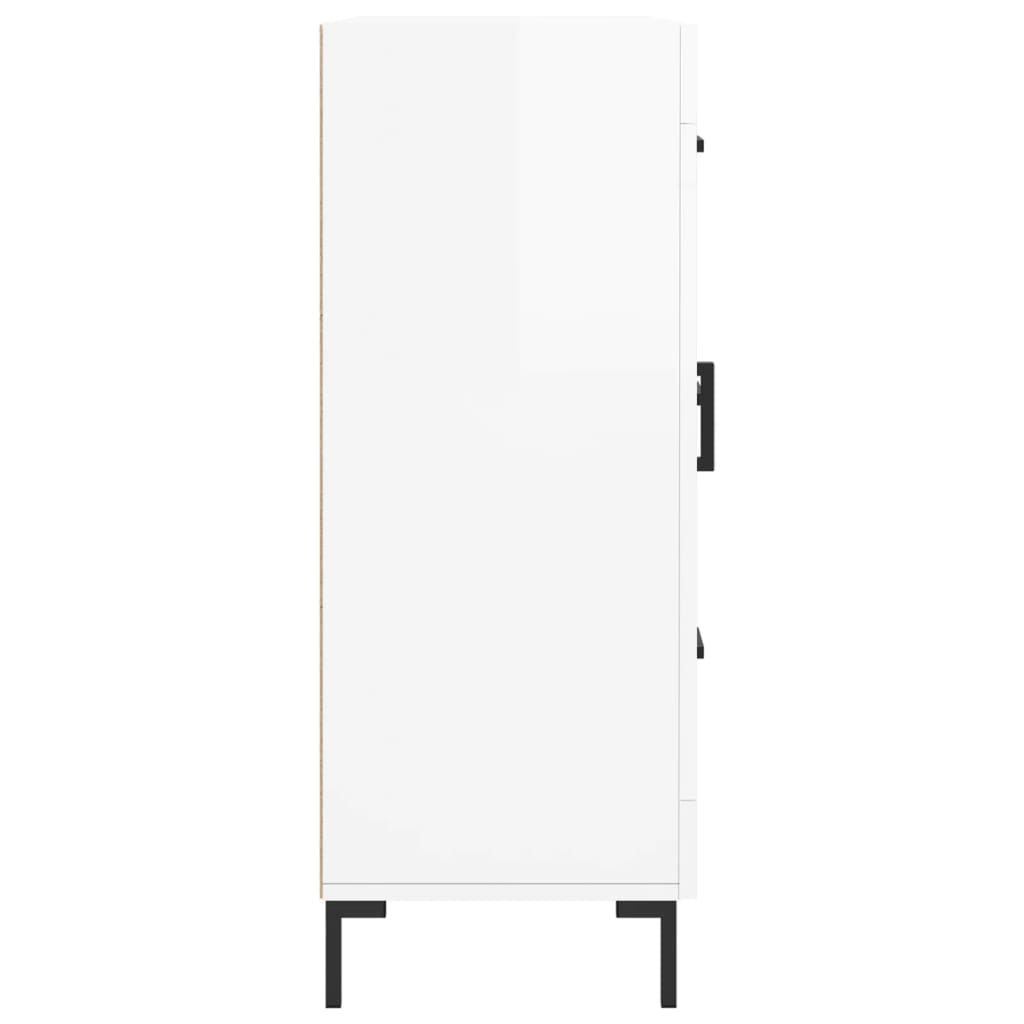 vidaXL Ντουλάπι Γυαλιστερό Λευκό 69,5x34x90 εκ. Επεξεργασμένο Ξύλο