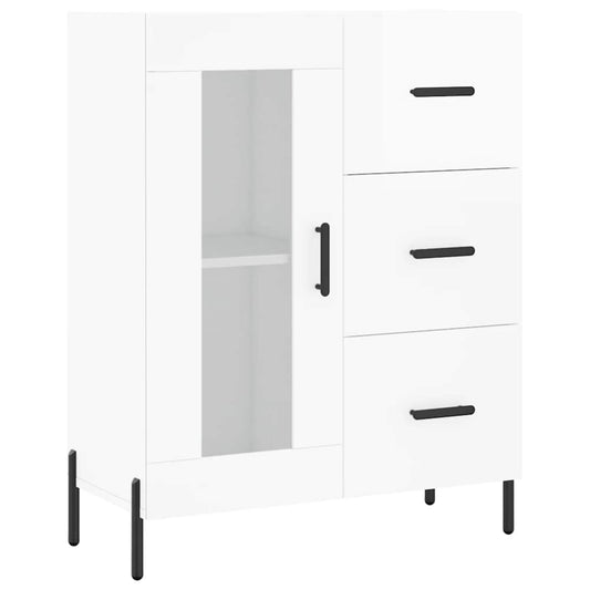 vidaXL Ντουλάπι Γυαλιστερό Λευκό 69,5x34x90 εκ. Επεξεργασμένο Ξύλο