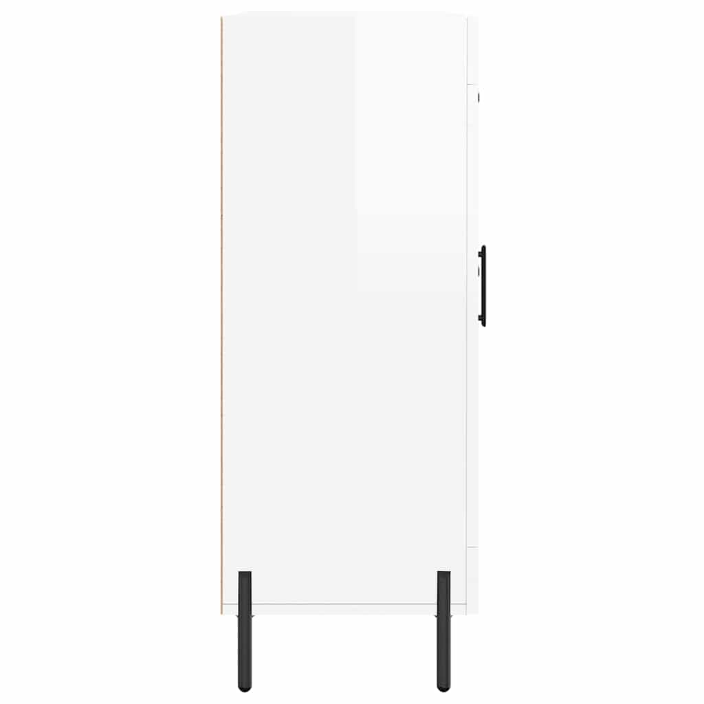 vidaXL Ντουλάπι Γυαλιστερό Λευκό 69,5x34x90 εκ. Επεξεργασμένο Ξύλο