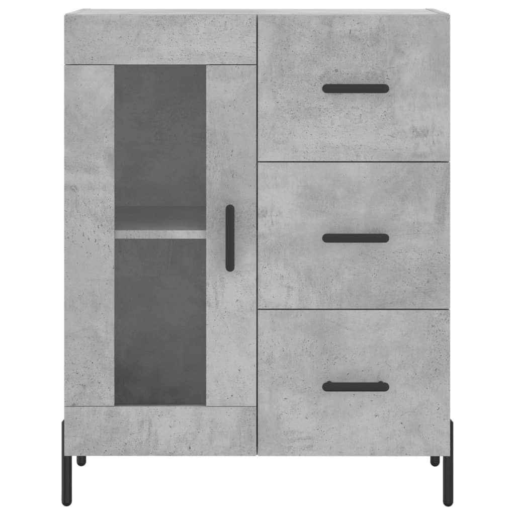 vidaXL Ντουλάπι Γκρι Σκυροδέματος 69,5x34x90 εκ. Επεξεργασμένο Ξύλο