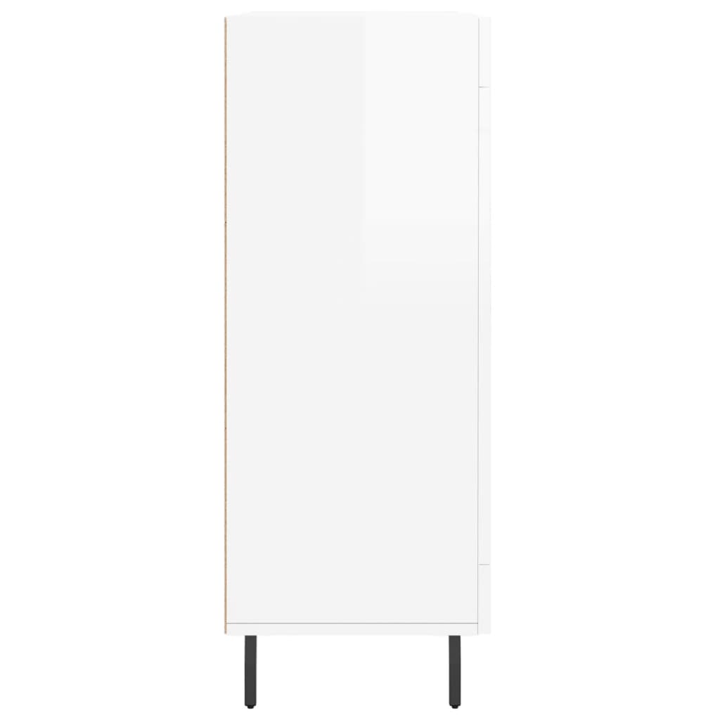vidaXL Ντουλάπι Γυαλιστερό Λευκό 69,5x34x90 εκ. Επεξεργασμένο Ξύλο