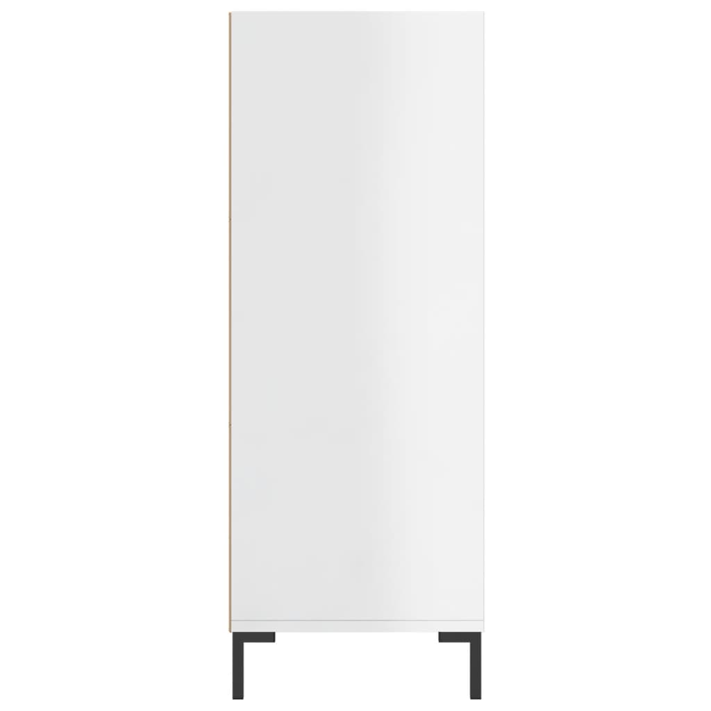 vidaXL Βιβλιοθήκη Γυαλιστερό Λευκό 69,5x32,5x90 εκ. Επεξεργασμένο Ξύλο