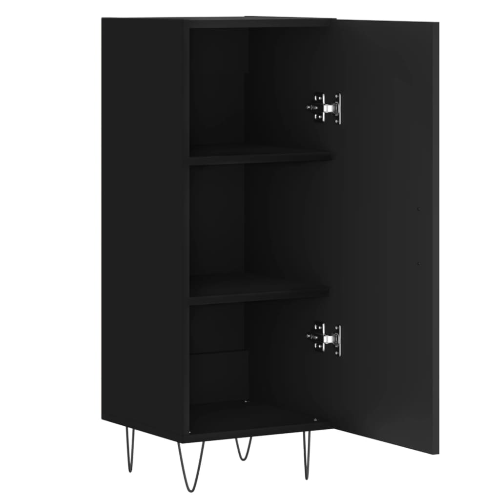 vidaXL Ντουλάπι Μαύρο 34,5 x 34 x 90 εκ. από Επεξεργασμένο Ξύλο