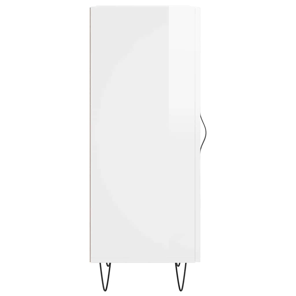 vidaXL Ντουλάπι Γυαλιστερό Λευκό 34,5x34x90 εκ. Επεξεργασμένο Ξύλο