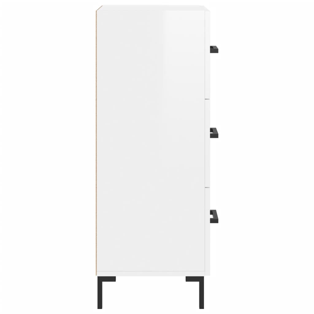 vidaXL Ντουλάπι Γυαλιστερό Λευκό 34,5x34x90 εκ. Επεξεργασμένο Ξύλο