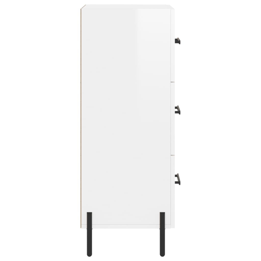 vidaXL Ντουλάπι Γυαλιστερό Λευκό 34,5x34x90 εκ. Επεξεργασμένο Ξύλο