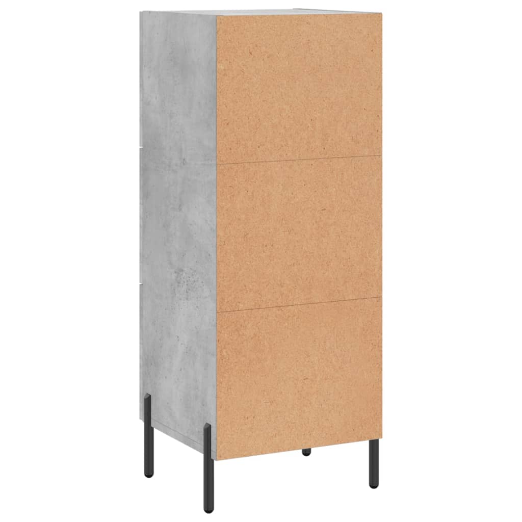 vidaXL Ντουλάπι Γκρι Σκυροδέματος 34,5x34x90 εκ. Επεξεργασμένο Ξύλο