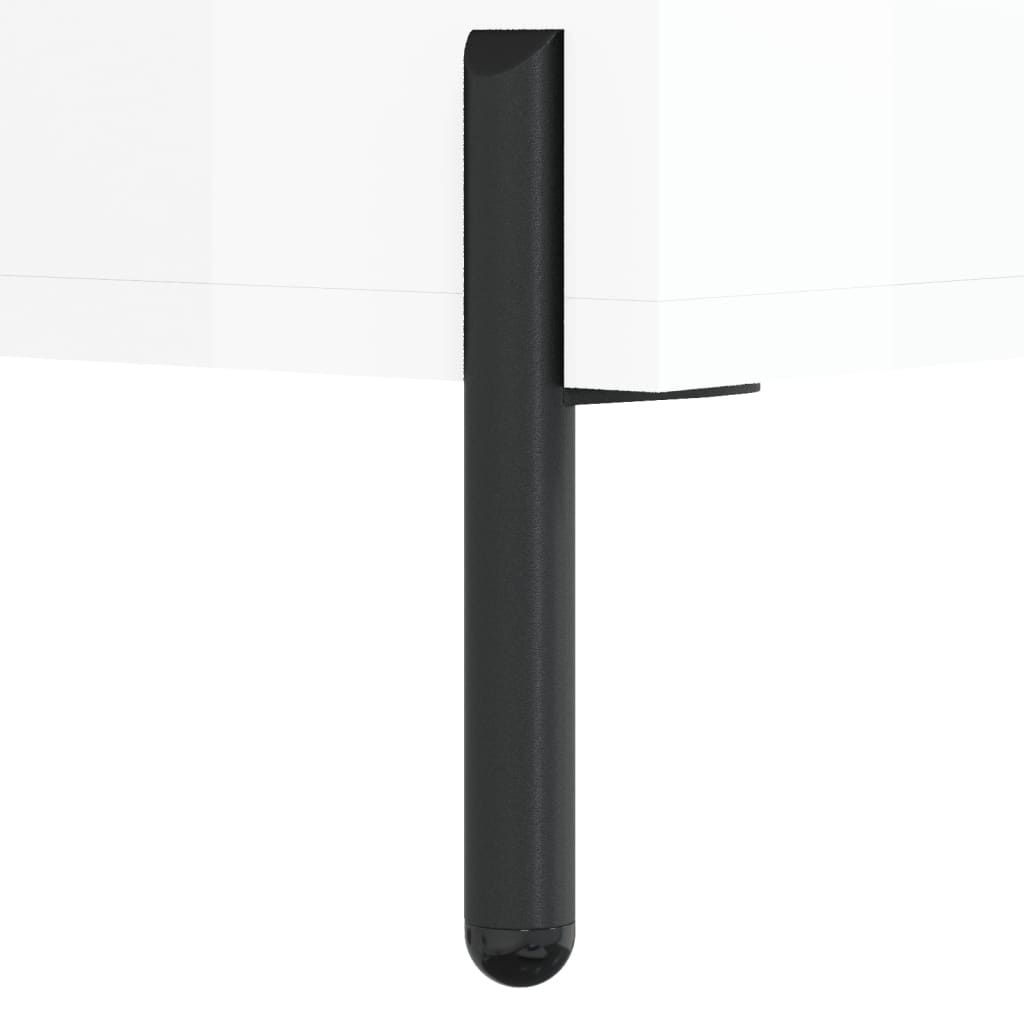 vidaXL Ντουλάπι Γυαλιστερό Λευκό 34,5x34x90 εκ. Επεξεργασμένο Ξύλο
