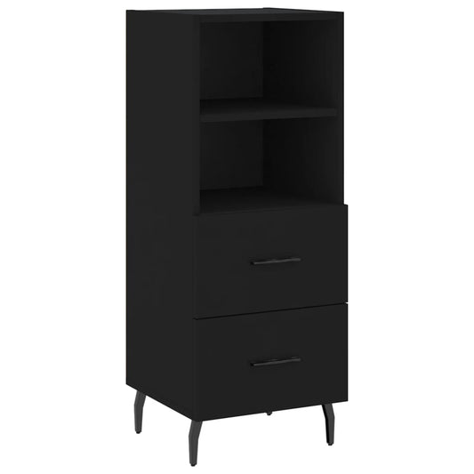 vidaXL Ντουλάπι Μαύρο 34,5 x 34 x 90 εκ. από Επεξεργασμένο Ξύλο