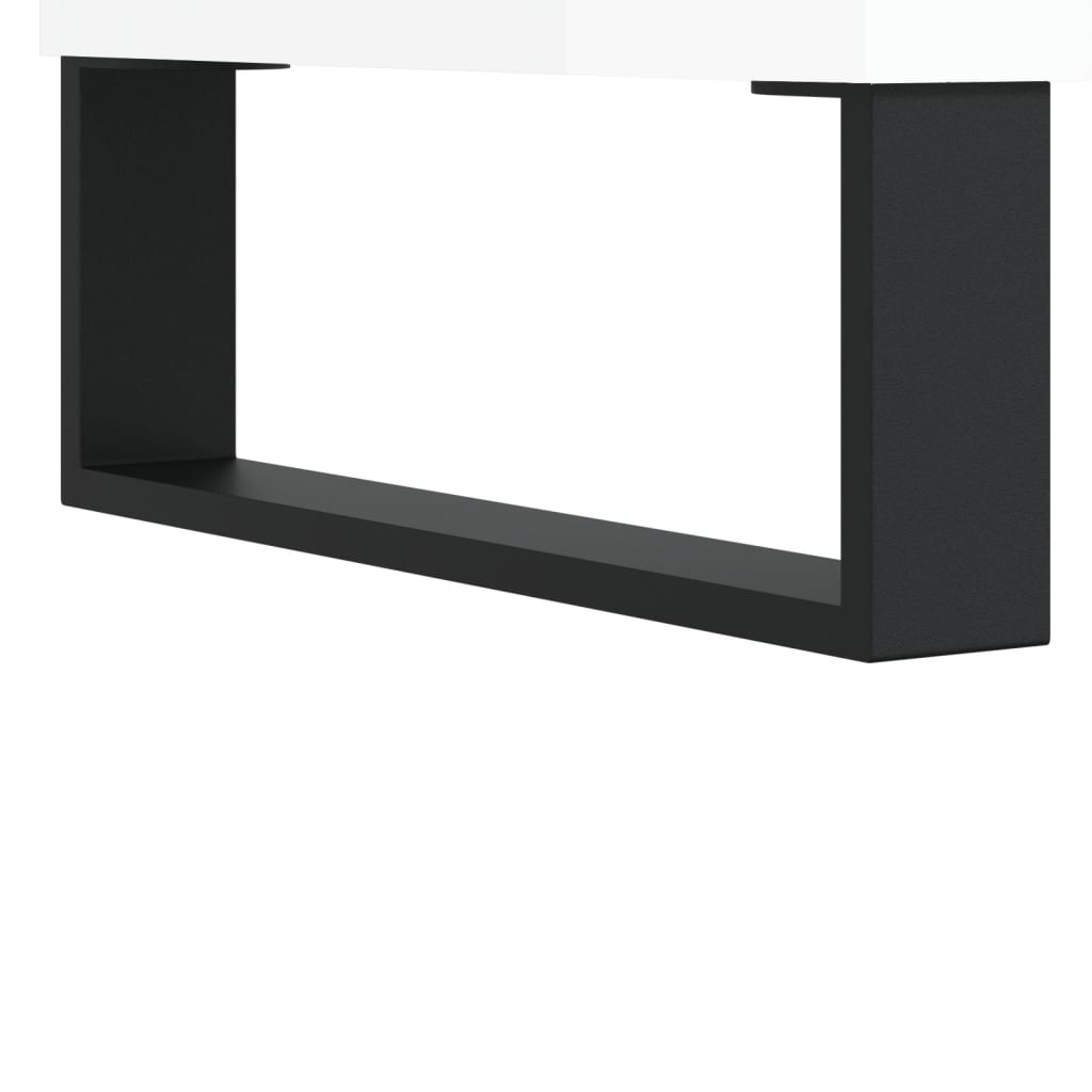 vidaXL Ντουλάπι Γυαλιστερό Λευκό 34,5x34x90 εκ. Επεξεργασμένο Ξύλο