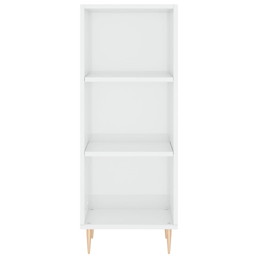 vidaXL Ντουλάπι Γυαλιστερό Λευκό 34,5 x 32,5 x 90 εκ. Επεξεργ. Ξύλο