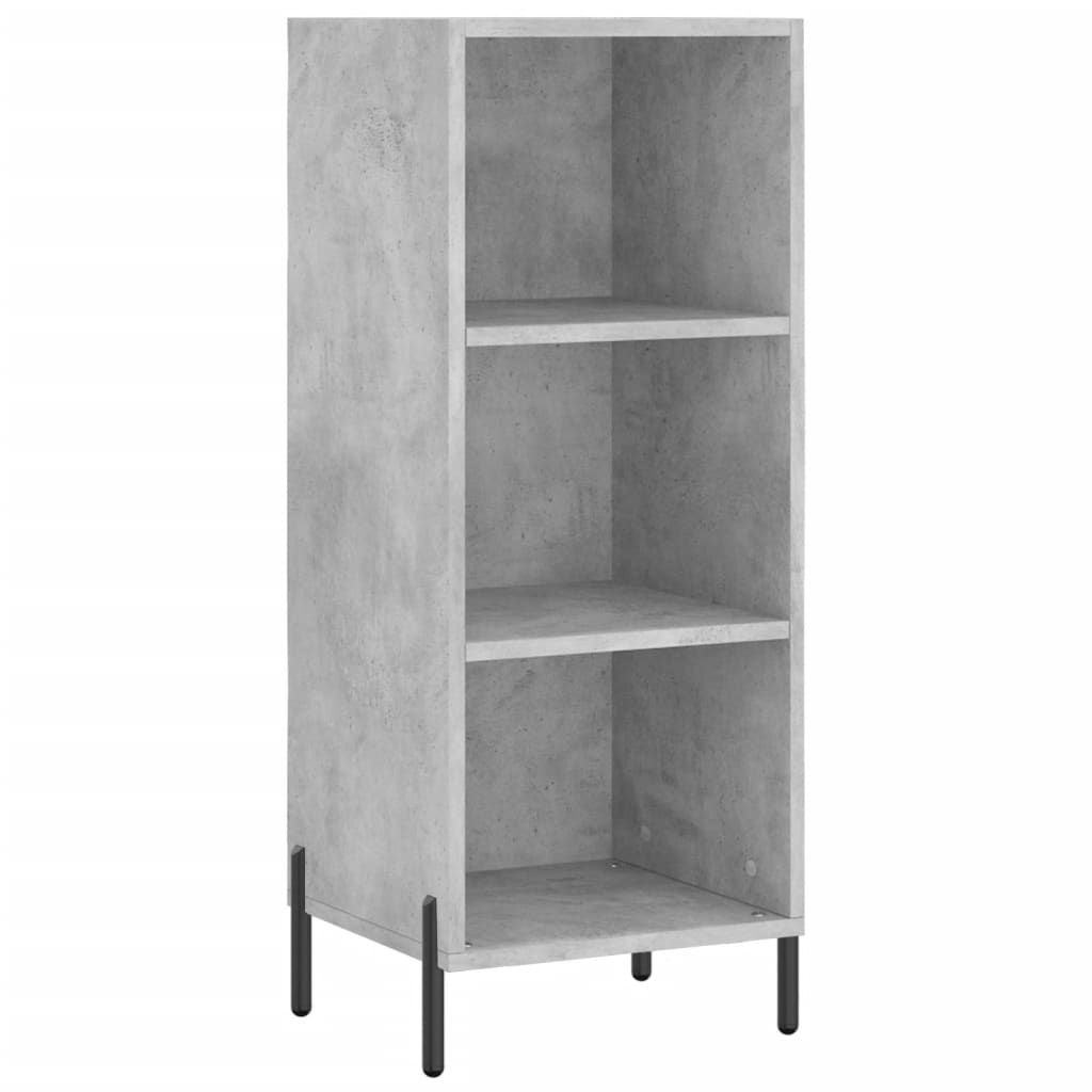 vidaXL Ντουλάπι Γκρι Σκυροδέματος 34,5x32,5x90 εκ. Επεξεργασμένο Ξύλο