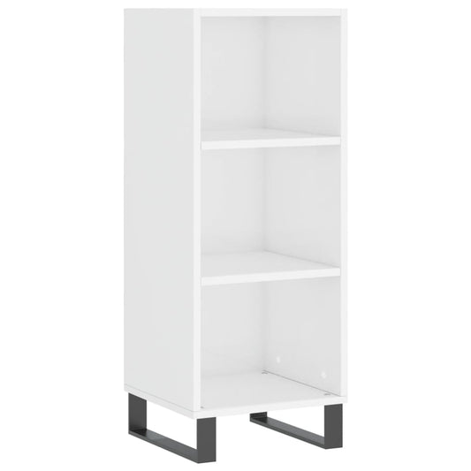 vidaXL Ντουλάπι Γυαλιστερό Λευκό 34,5 x 32,5 x 90 εκ. Επεξεργ. Ξύλο