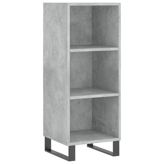 vidaXL Ντουλάπι Γκρι Σκυροδέματος 34,5x32,5x90 εκ. Επεξεργασμένο Ξύλο