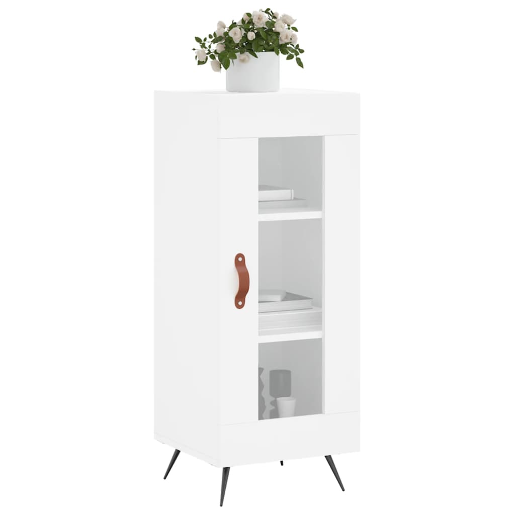 vidaXL Ντουλάπι Γυαλιστερό Λευκό 34,5x34x90 εκ. Επεξεργασμένο Ξύλο