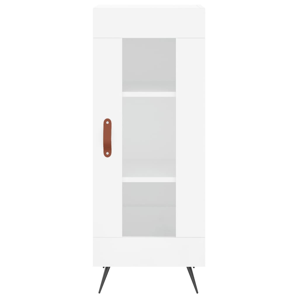 vidaXL Ντουλάπι Γυαλιστερό Λευκό 34,5x34x90 εκ. Επεξεργασμένο Ξύλο