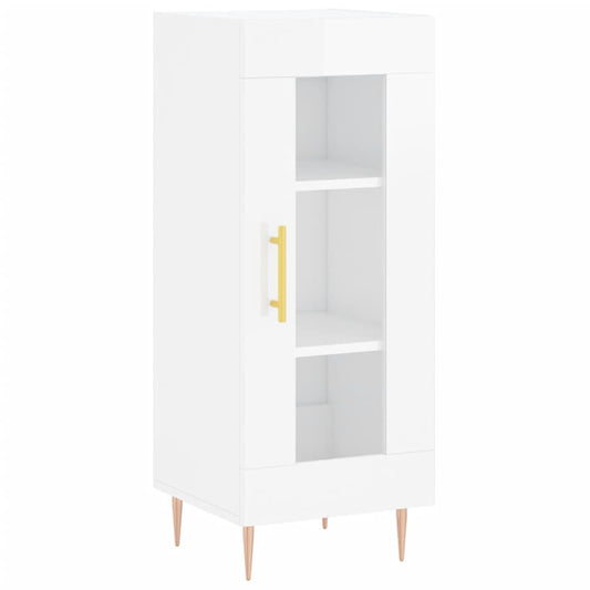 vidaXL Ντουλάπι Γυαλιστερό Λευκό 34,5x34x90 εκ. Επεξεργασμένο Ξύλο
