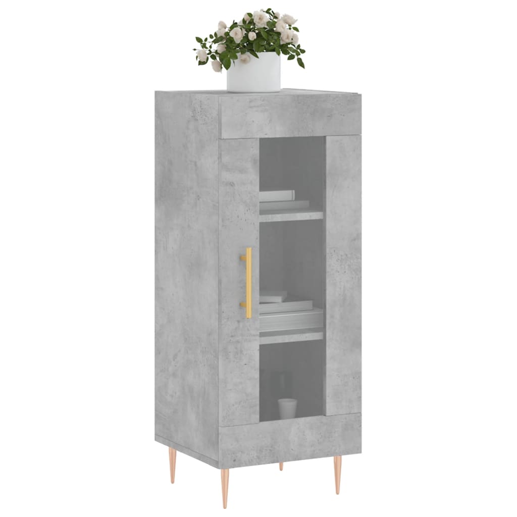 vidaXL Ντουλάπι Γκρι Σκυροδέματος 34,5x34x90 εκ. Επεξεργασμένο Ξύλο