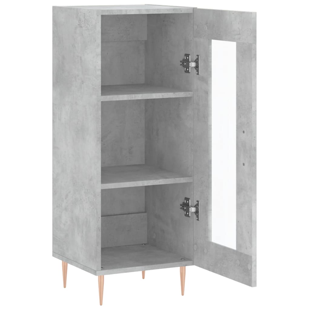 vidaXL Ντουλάπι Γκρι Σκυροδέματος 34,5x34x90 εκ. Επεξεργασμένο Ξύλο