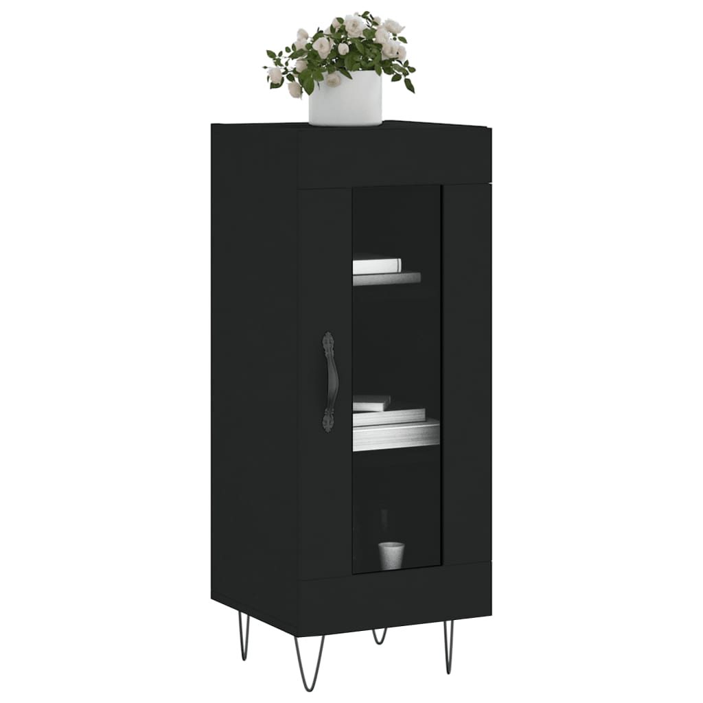 vidaXL Ντουλάπι Μαύρο 34,5 x 34 x 90 εκ. από Επεξεργασμένο Ξύλο