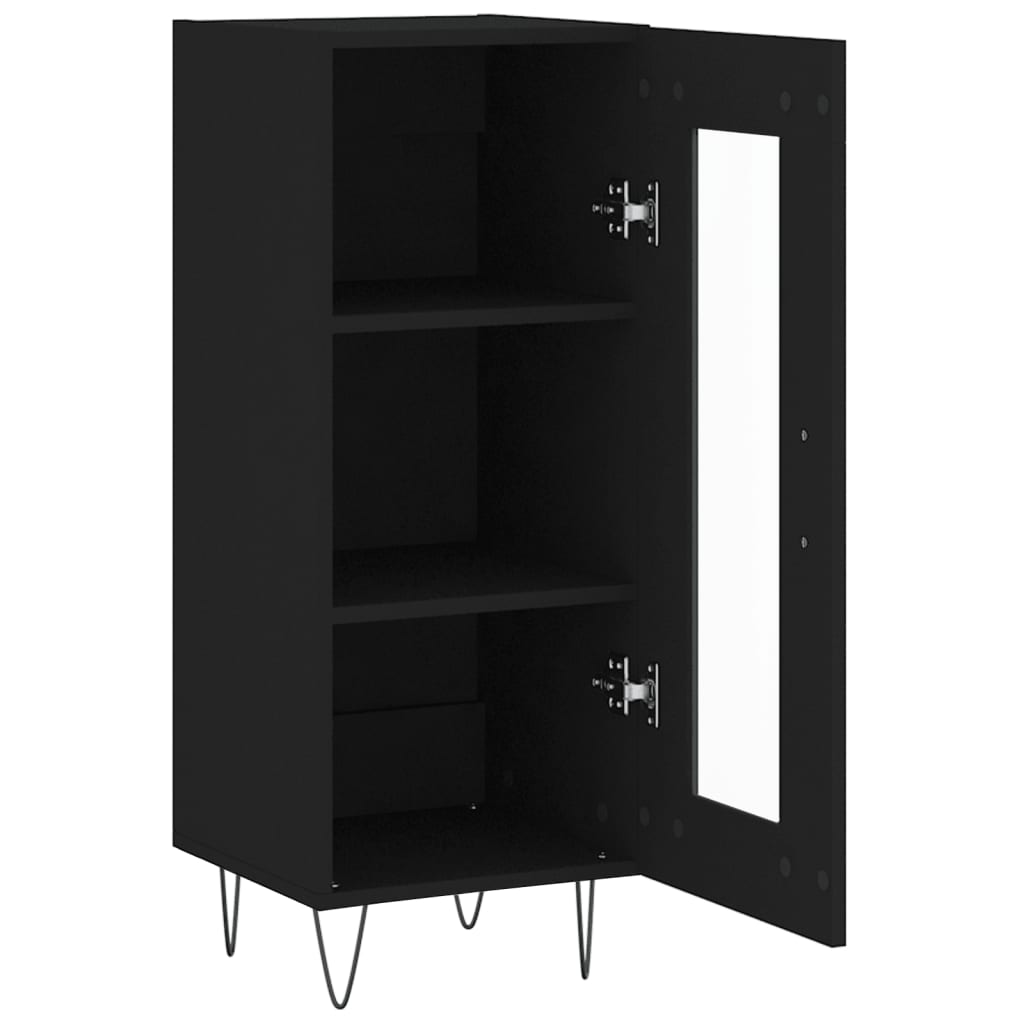 vidaXL Ντουλάπι Μαύρο 34,5 x 34 x 90 εκ. από Επεξεργασμένο Ξύλο