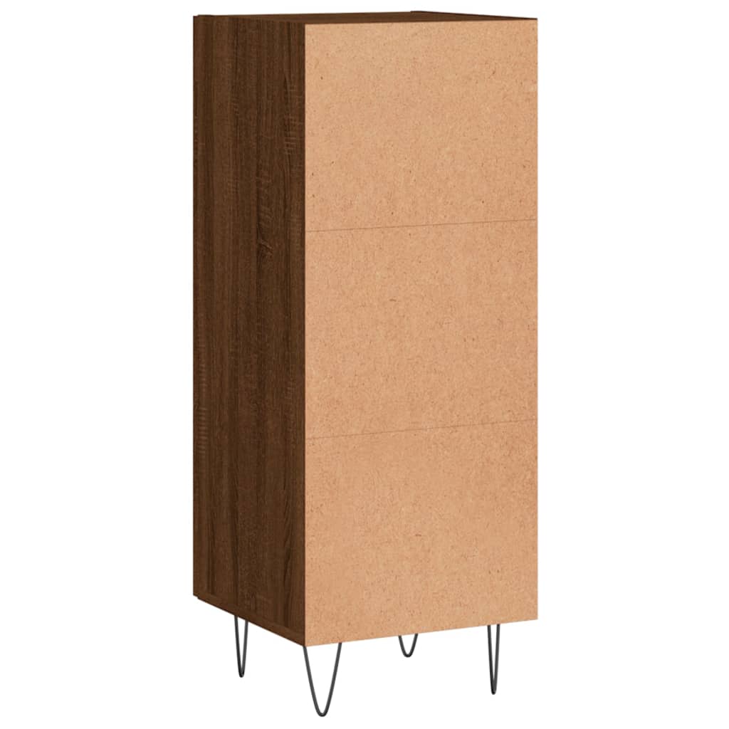 vidaXL Ντουλάπι Καφέ Δρυς 34,5 x 34 x 90 εκ. Επεξεργασμένο Ξύλο