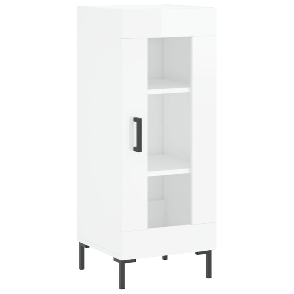 vidaXL Ντουλάπι Γυαλιστερό Λευκό 34,5x34x90 εκ. Επεξεργασμένο Ξύλο