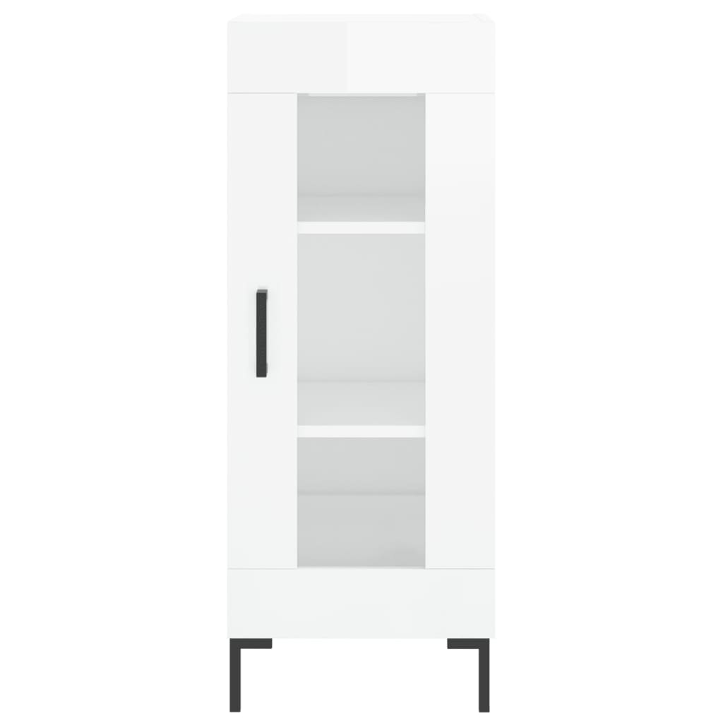 vidaXL Ντουλάπι Γυαλιστερό Λευκό 34,5x34x90 εκ. Επεξεργασμένο Ξύλο