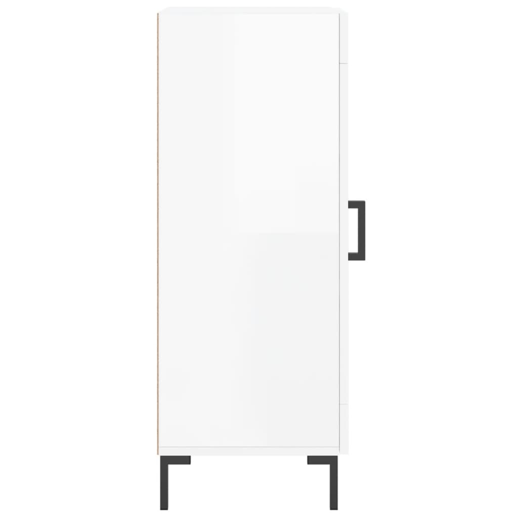 vidaXL Ντουλάπι Γυαλιστερό Λευκό 34,5x34x90 εκ. Επεξεργασμένο Ξύλο