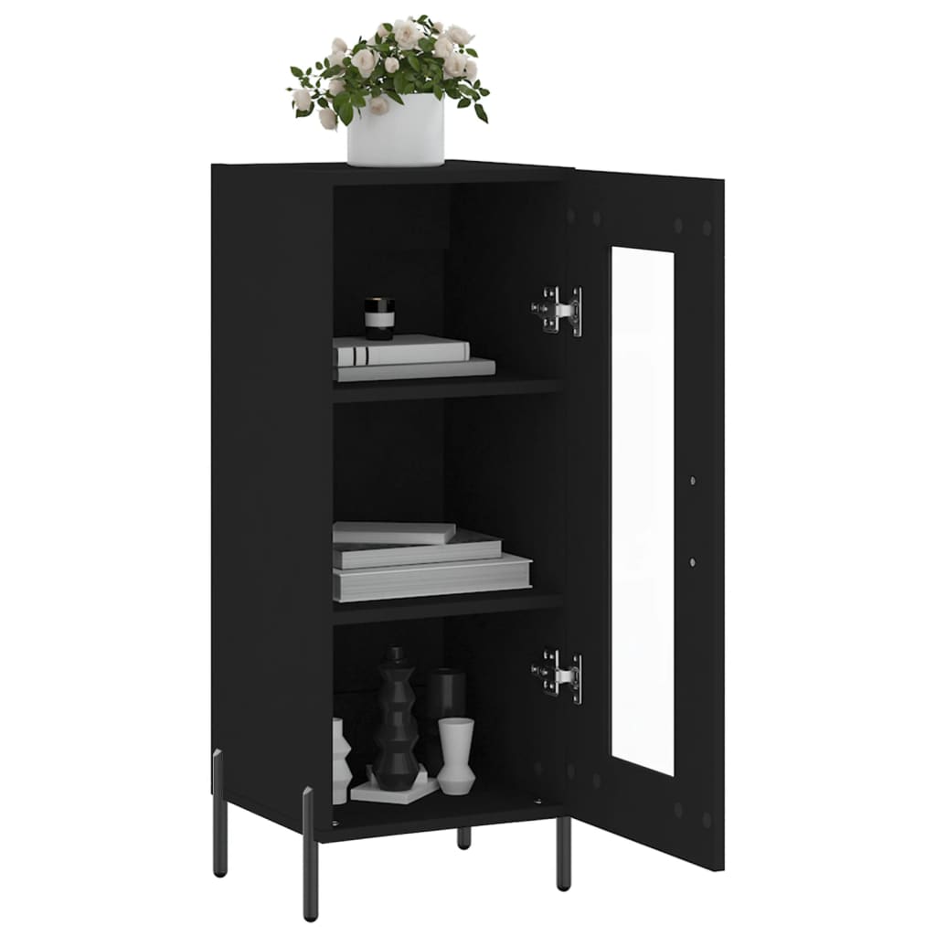 vidaXL Ντουλάπι Μαύρο 34,5 x 34 x 90 εκ. από Επεξεργασμένο Ξύλο