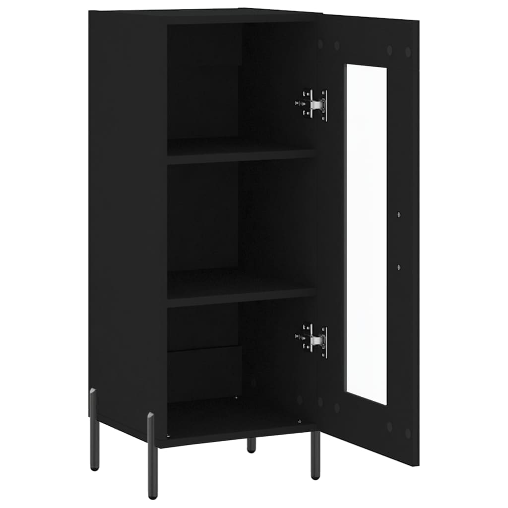 vidaXL Ντουλάπι Μαύρο 34,5 x 34 x 90 εκ. από Επεξεργασμένο Ξύλο