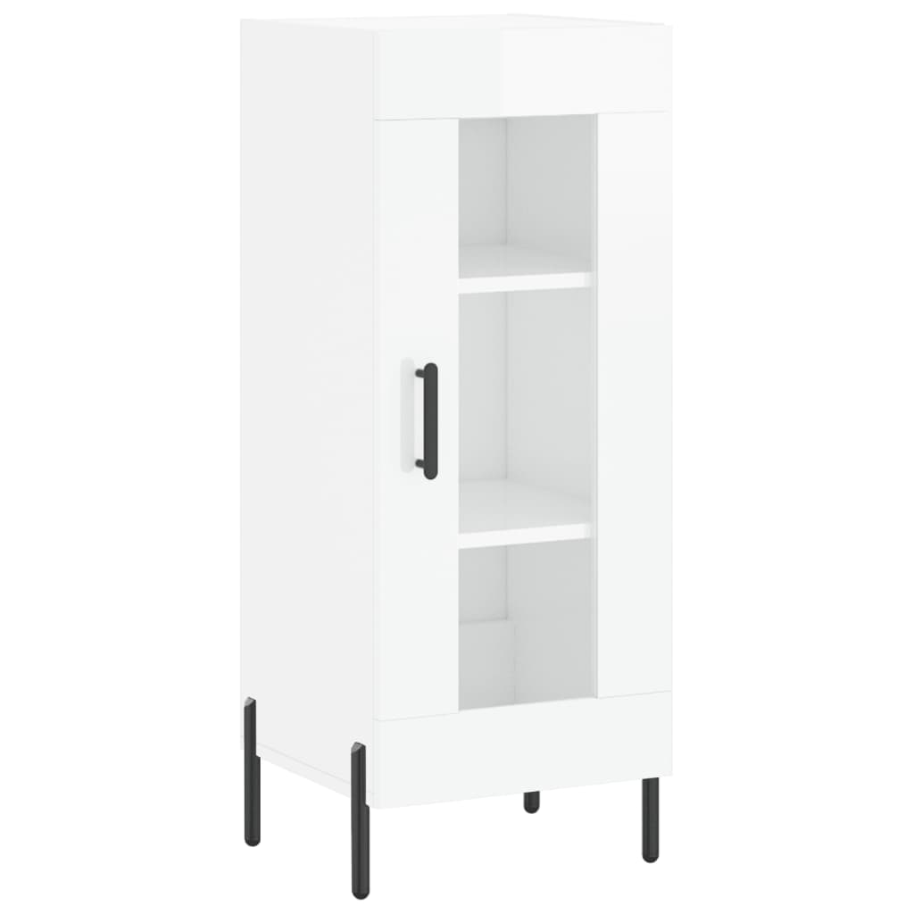 vidaXL Ντουλάπι Γυαλιστερό Λευκό 34,5x34x90 εκ. Επεξεργασμένο Ξύλο