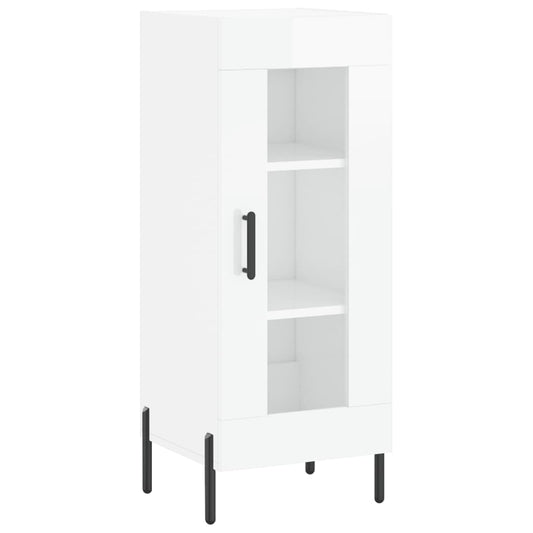 vidaXL Ντουλάπι Γυαλιστερό Λευκό 34,5x34x90 εκ. Επεξεργασμένο Ξύλο