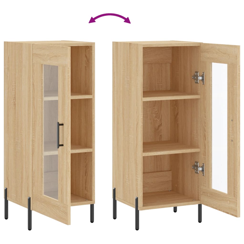 vidaXL Ντουλάπι Sonoma Δρυς 34,5x34x90 εκ. από Επεξεργασμένο Ξύλο