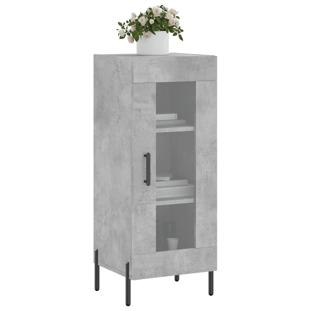 vidaXL Ντουλάπι Γκρι Σκυροδέματος 34,5x34x90 εκ. Επεξεργασμένο Ξύλο