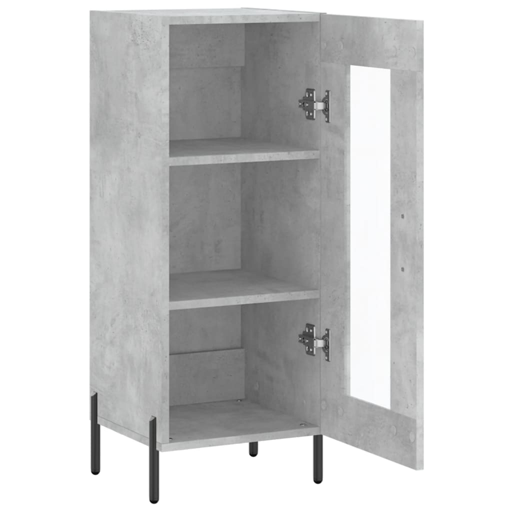 vidaXL Ντουλάπι Γκρι Σκυροδέματος 34,5x34x90 εκ. Επεξεργασμένο Ξύλο