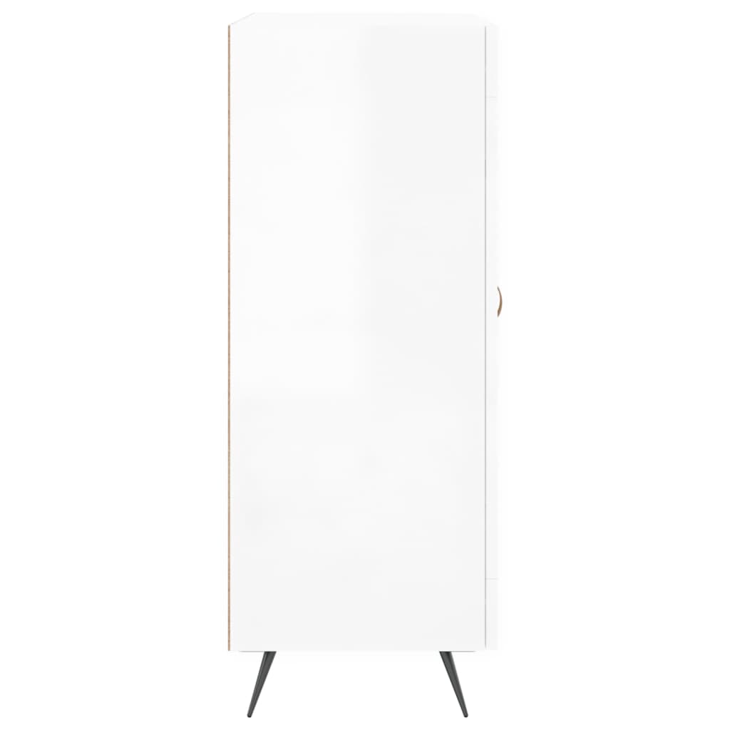 vidaXL Ντουλάπι Γυαλιστερό Λευκό 69,5x34x90 εκ. Επεξεργασμένο Ξύλο