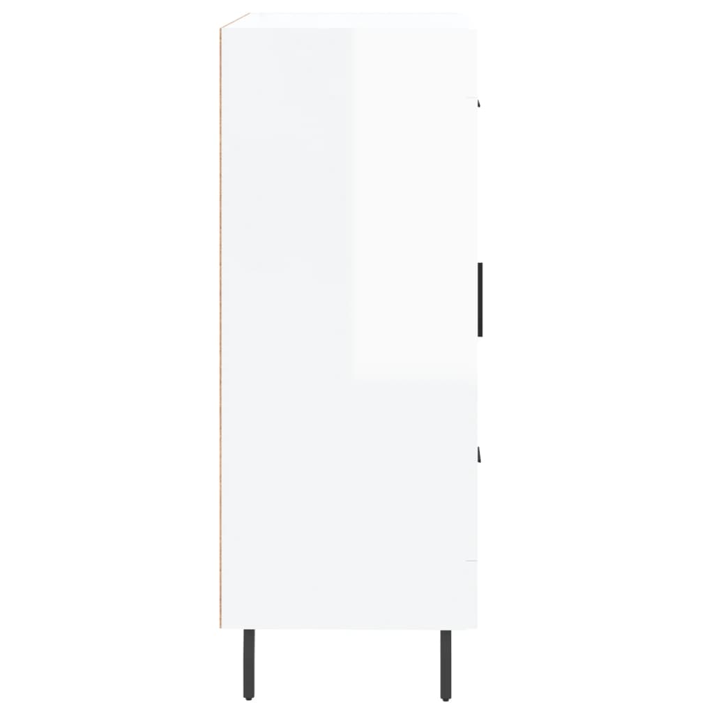 vidaXL Ντουλάπι Γυαλιστερό Λευκό 69,5x34x90 εκ. Επεξεργασμένο Ξύλο