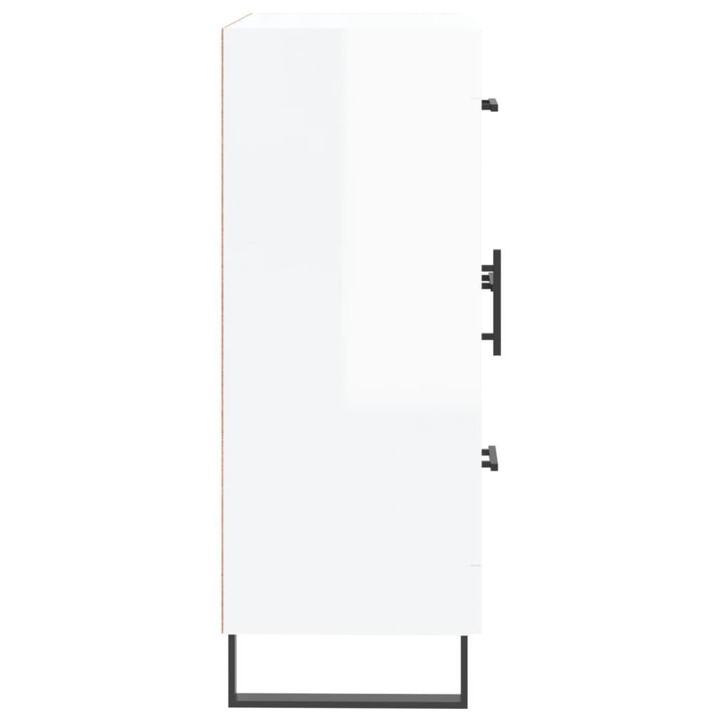 vidaXL Ντουλάπι Γυαλιστερό Λευκό 69,5x34x90 εκ. Επεξεργασμένο Ξύλο