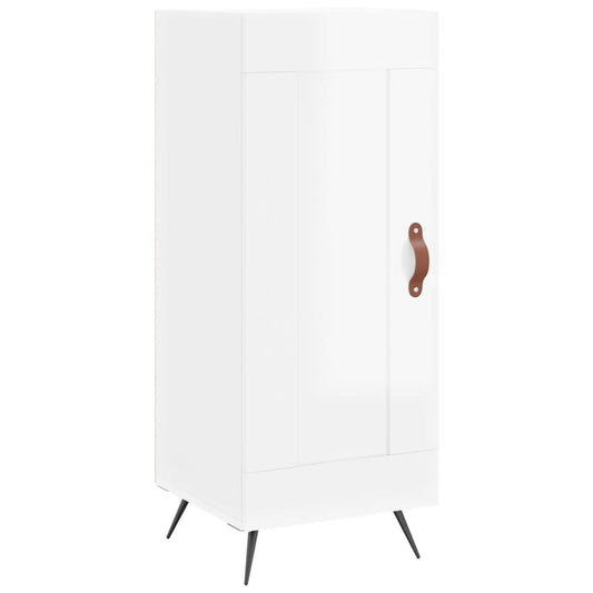 vidaXL Ντουλάπι Γυαλιστερό Λευκό 34,5x34x90 εκ. Επεξεργασμένο Ξύλο