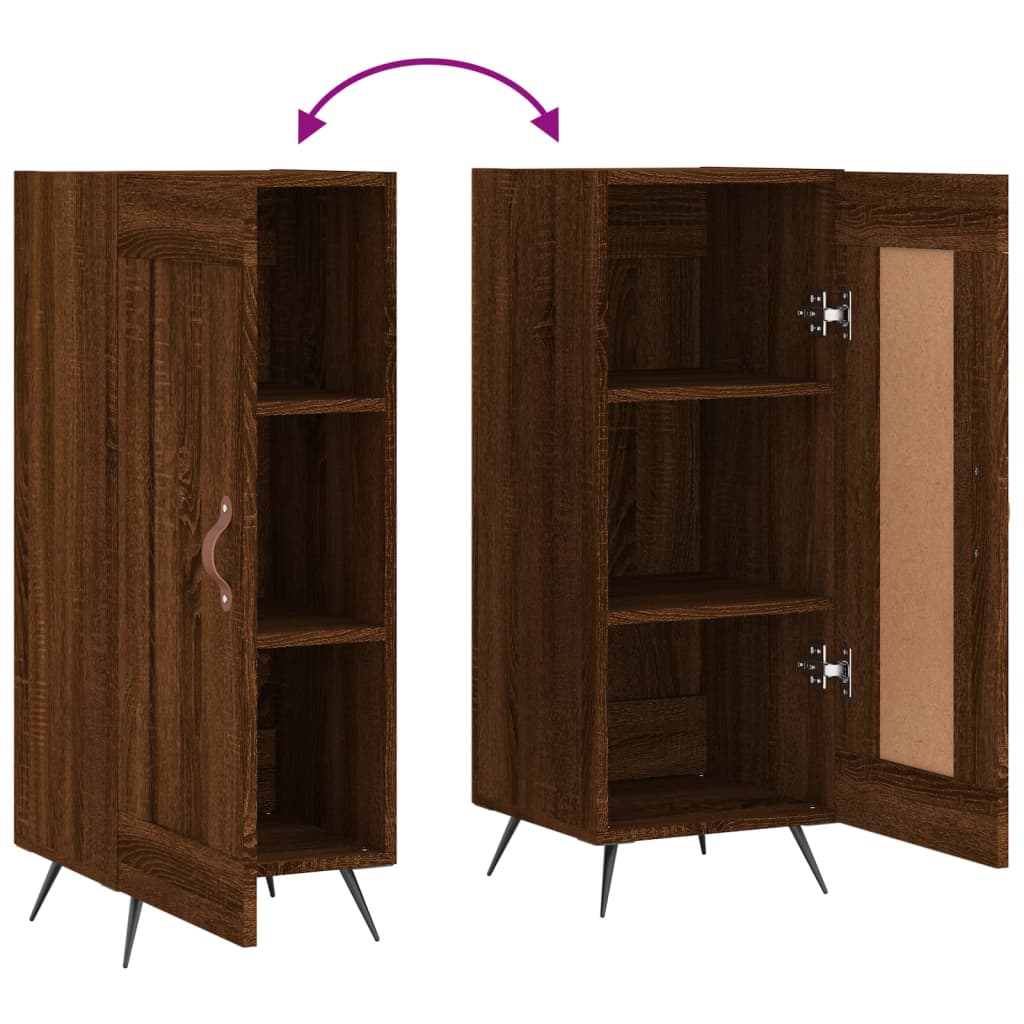 vidaXL Ντουλάπι Καφέ Δρυς 34,5 x 34 x 90 εκ. Επεξεργασμένο Ξύλο