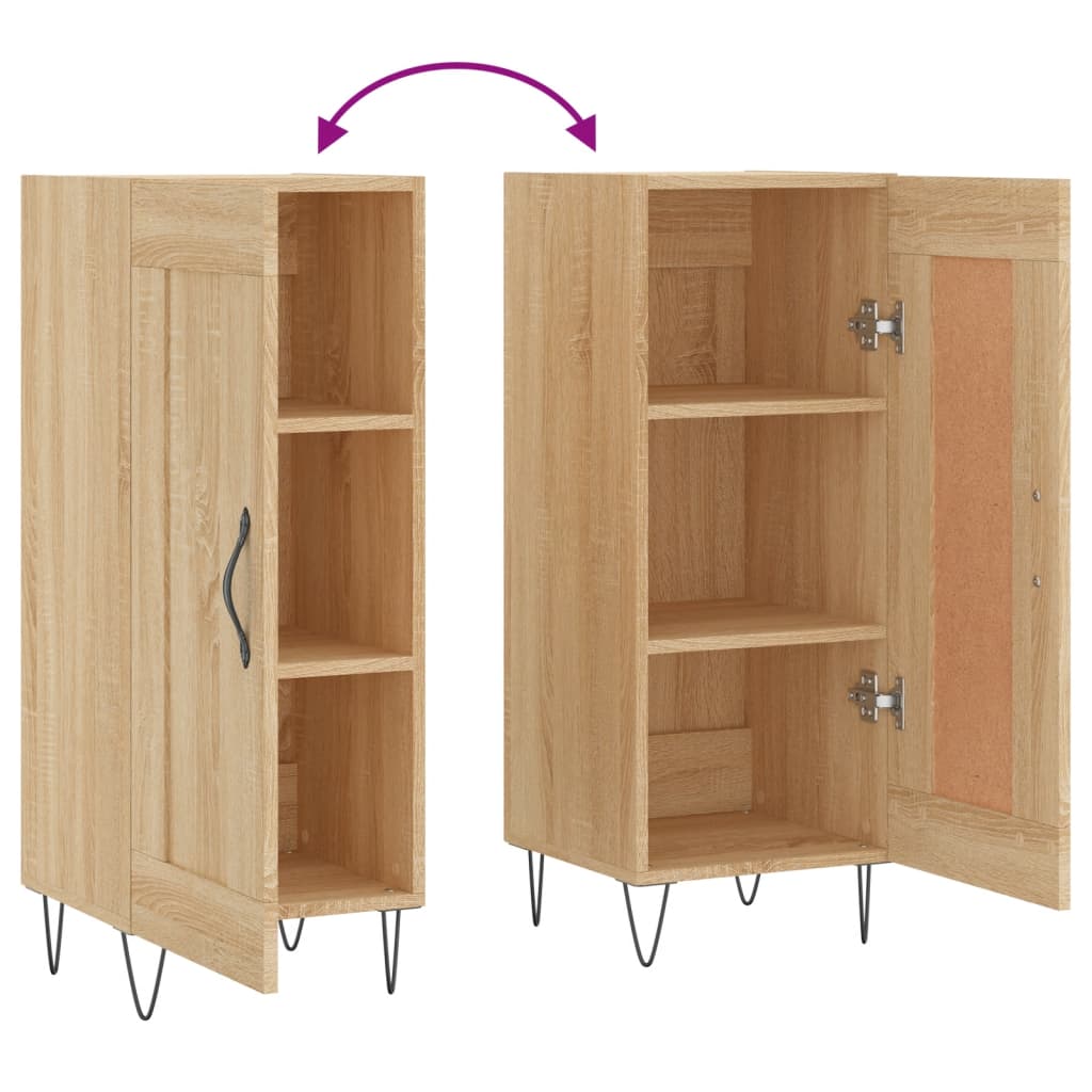 vidaXL Ντουλάπι Sonoma Δρυς 34,5x34x90 εκ. από Επεξεργασμένο Ξύλο