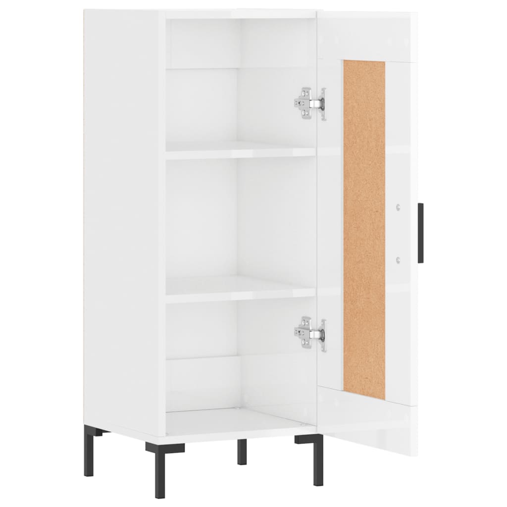 vidaXL Ντουλάπι Γυαλιστερό Λευκό 34,5x34x90 εκ. Επεξεργασμένο Ξύλο