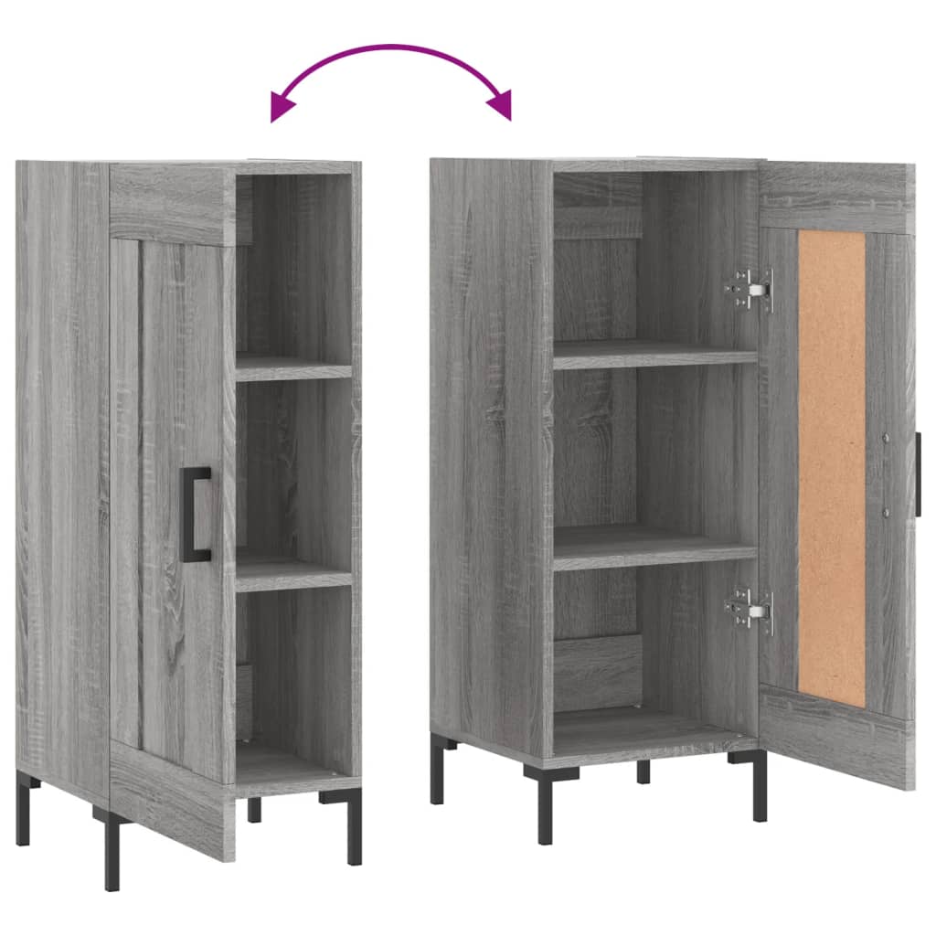 vidaXL Ντουλάπι Γκρι Sonoma 34,5x34x90 εκ. από Επεξεργασμένο Ξύλο
