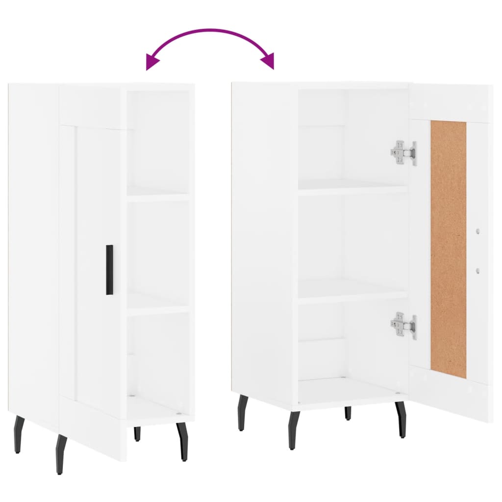 vidaXL Ντουλάπι Λευκό 34,5 x 34 x 90 εκ. από Επεξεργασμένο Ξύλο