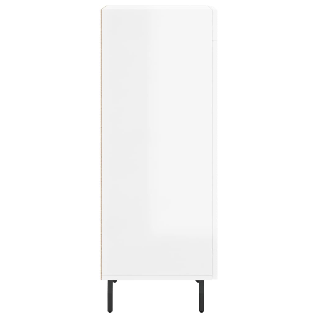 vidaXL Ντουλάπι Γυαλιστερό Λευκό 34,5x34x90 εκ. Επεξεργασμένο Ξύλο